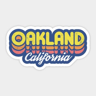 Retro Oakland California Sticker